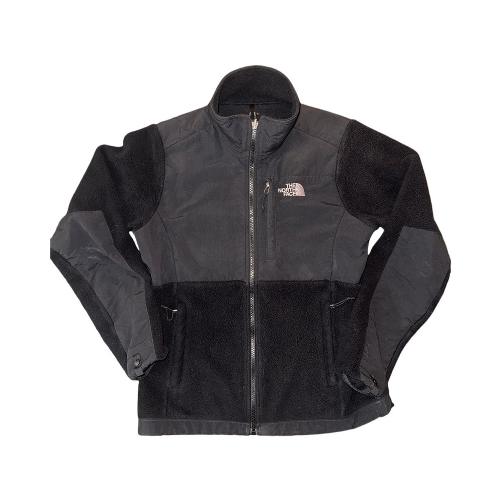 NORTH FACE Denali Fleece Jacket Women Size Small Black Full Zip Polartec